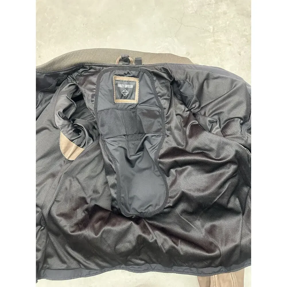 Harley-Davidson Men's Mid-weight Brown Leather Jacket XL